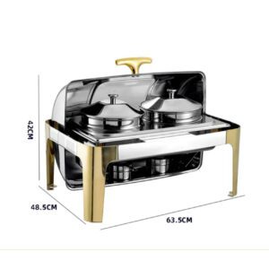 Round Roll Chafing Dish With Soup Kettle